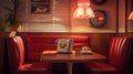 fashioned retro restaurant background