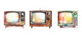 fashioned vintage television tv ai generated watercolor