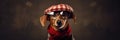 Fashionforward Dog With A Stylish Beret Royalty Free Stock Photo
