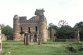 Fasil Ghebbi, fortress city in Gondar, Amhara Royalty Free Stock Photo