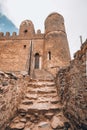 Fasil Ghebbi, royal castle in Gondar, Ethipia Royalty Free Stock Photo