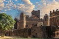 Fasilides Castle in the royal enclosure in Gondar, Ethiopia Royalty Free Stock Photo