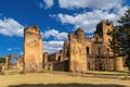 Fasilides Castle in the royal enclosure in Gondar, Ethiopia Royalty Free Stock Photo