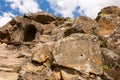 Fasillar monument and ruins, depicted in a mountainous temple, in Fasillar village of Beysehir, Konya