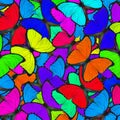 Fasinating colorful background made of Blue Morpho butterflies Royalty Free Stock Photo