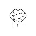 fast-acting brain icon. Element of speed for mobile concept and web apps illustration. Thin line icon for website design and Royalty Free Stock Photo