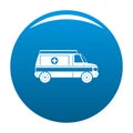 Fast ambulance icon blue