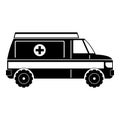 Fast ambulance icon, simple style