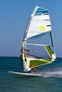 Fast approaching windsurfer Royalty Free Stock Photo