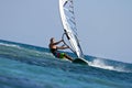 Fast approaching windsurfer Royalty Free Stock Photo