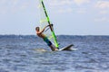 Fast approaching windsurfer Royalty Free Stock Photo