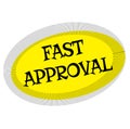 FAST APPROVAL stamp on white Royalty Free Stock Photo