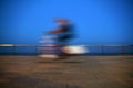 Fast bicycle rider Royalty Free Stock Photo