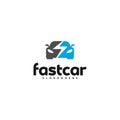 Fast Car Automotive Logo Design Template. Electric car logo vector