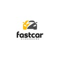 Fast Car Automotive Logo Design Template. Electric car logo vector