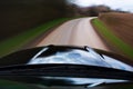 Fast car motion blur