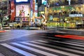 Fast car in the street of shibuya , tokyo , japan Royalty Free Stock Photo