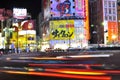 Fast car in the street of shinjuku , tokyo , japan Royalty Free Stock Photo