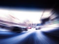 Fast cars on highway Royalty Free Stock Photo