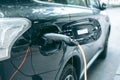 Fast charging electric car in the city