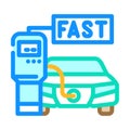 fast charging electric color icon vector illustration