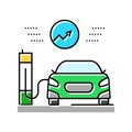 fast charging electric color icon vector illustration