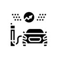 fast charging electric glyph icon vector illustration