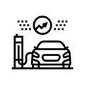 fast charging electric line icon vector illustration