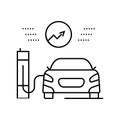 fast charging electric line icon vector illustration