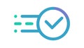 Fast Checkmark Icon for Quick Approval & Completion, vector design Generative AI Royalty Free Stock Photo