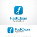 Fast Clean Logo Template Design Vector, Emblem, Design Concept, Creative Symbol, Icon