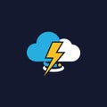 Fast Cloud Computing, Lightning Speed Data Royalty Free Stock Photo