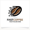 Fast Coffee Logo Template Design Vector Inspiration. Icon Design