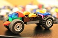 A fast car in the LEGO Discovery Center in Brussels, Belgium