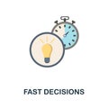 Fast Decisions flat icon. Simple sign from gamification collection. Creative Fast Decisions icon illustration for web Royalty Free Stock Photo