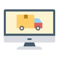Fast delivery, cargo, delivery services, truk fully editable vector icon