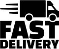 Fast delivery with delivery vehicle