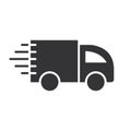 Fast delivery flat icon, vector line illustration