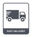 fast delivery icon in trendy design style. fast delivery icon isolated on white background. fast delivery vector icon simple and Royalty Free Stock Photo