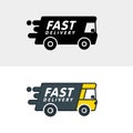 Fast Delivery Logo Template, Concept Modern Design Icon. Fast Car Symbol Royalty Free Stock Photo