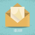 Fast delivery service with envelopes travel vector ilustration Royalty Free Stock Photo