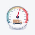 Fast Delivery Service Speedometer Concept Royalty Free Stock Photo