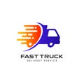 fast delivery services logo design. courier logo design template icon vector Royalty Free Stock Photo