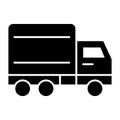 Fast delivery solid icon. Truck vector illustration isolated on white. Cargo glyph style design, designed for web and Royalty Free Stock Photo