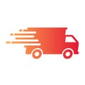 Fast Delivery Truck express vector Icon delivery services company