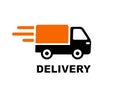 fast delivery truck icon, express delivery logo icon vector template with truck