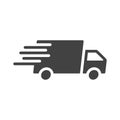 fast delivery truck icon flat vector Royalty Free Stock Photo