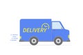 Fast delivery truck. Fast shipping. Online order tracking. Design for website and mobile apps. Vector illustration Royalty Free Stock Photo