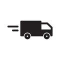 Fast delivery truck vector icon logo design Royalty Free Stock Photo