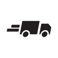 Fast delivery truck vector icon logo design Royalty Free Stock Photo